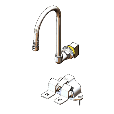 T&S Brass B-0502-537K Pedal Valve Double