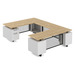 RISUD1003 RISER SERIES - 30" x 60" U-Shape Desk w/Modesty Panels