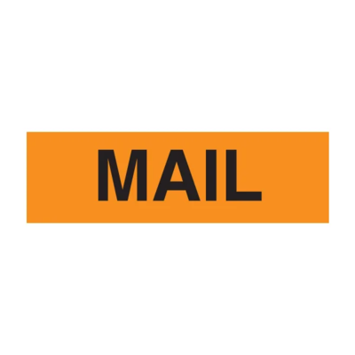 Mail Label - 2" x 5" - Fluorescent Red