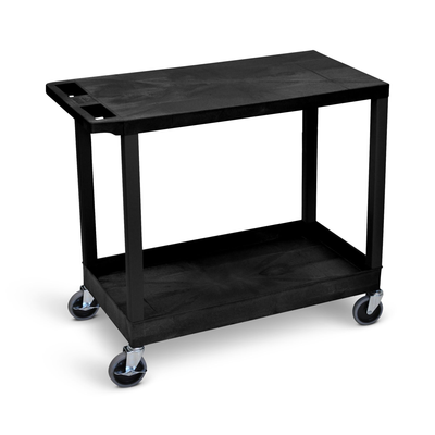LUXOR EC21-B 32" x 18" Cart - One Tub/One Flat Shelves 