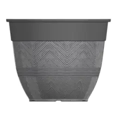 TVI Round Grey Aztec Planter 15"