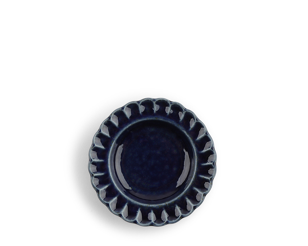 Sauce Dish Crimp Navy 3.5"