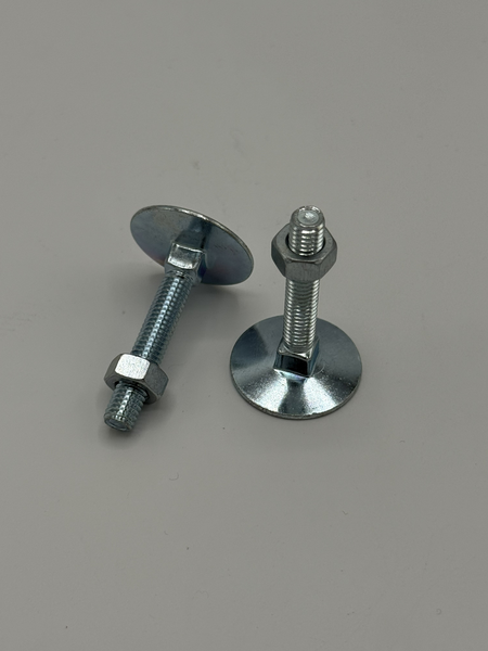 M6 - 1 X 40MM ELEVATOR BOLT WITH HEX NUT 70K PSI TENSILE STEEL ZINC CLEAR