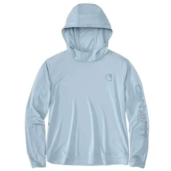 CARHARTT 106236 -  Women's Force Sun Defender™ Relaxed Fit Lightweight Long Sleeve Hooded Graphic T-Shirt - Blue Aura