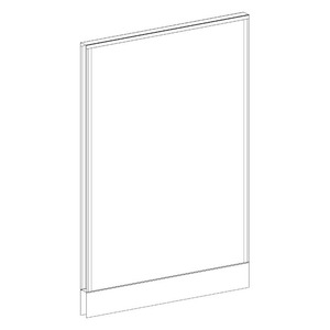 P5336 NON-POWER Webb Panel - 53"H x 36"W Aspen Fabric, Silver