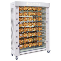 Rotisol FB1400-8G-SS FlamBoyant Infrared Rotisserie Oven Gas, Floor Model, 8 Spit