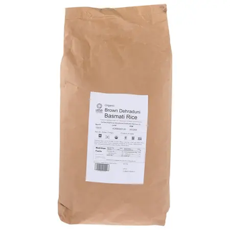 RICE BASMATI BROWN OG | 25 LBS