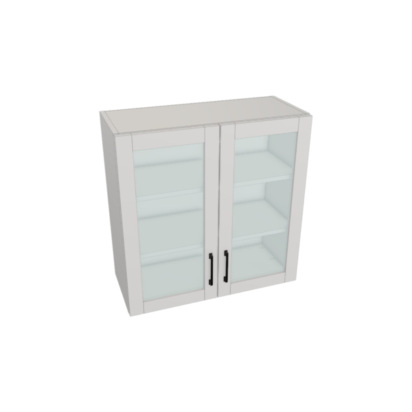 Providence Pure White Box Glass Door Wall Cabinet Kit - 30”x 30” X 13”