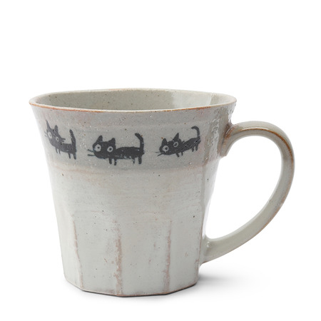 Mug Black Cat Parade White