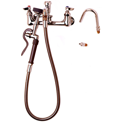 T&S Brass B-2312 Pot Filler with Stainless Steel Hose