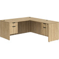 Classic L-Shape Desk 72" x 60" with 2 Box/File Pedestals - Aspen