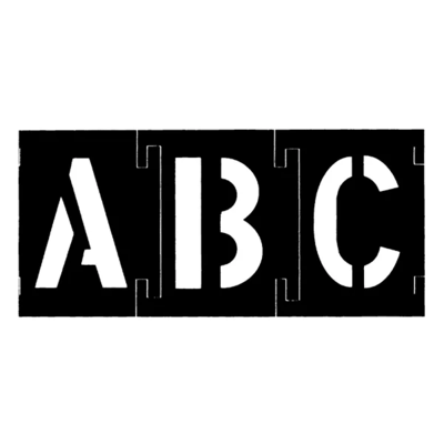 Stencil Kit - Interlocking Letters and Numbers - Plastic - 3"