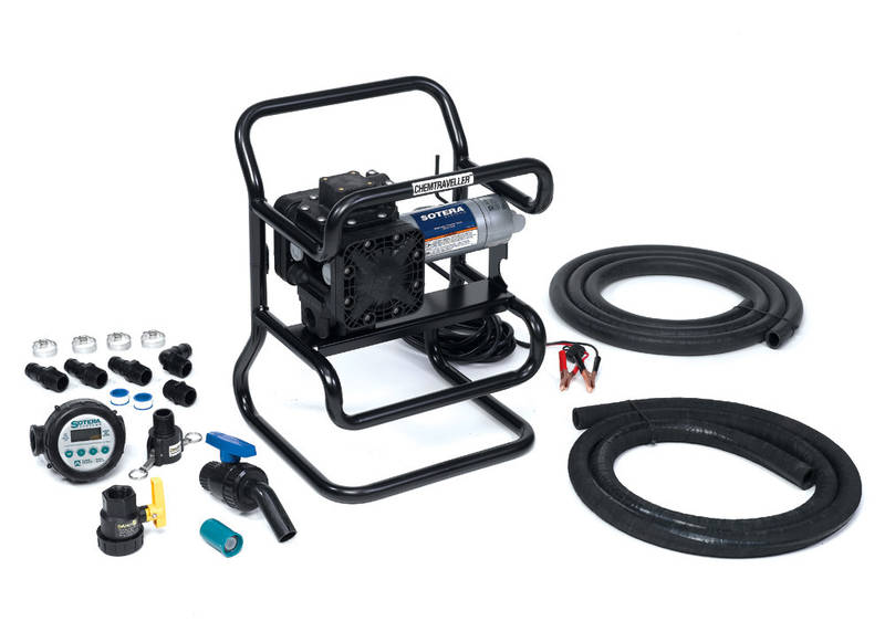 CCI 12V Sotera Chemtraveller Diaphragm Pump With 825 Flow Meter