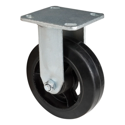 Mold-On Rubber Caster - Rigid - 6" Wheel