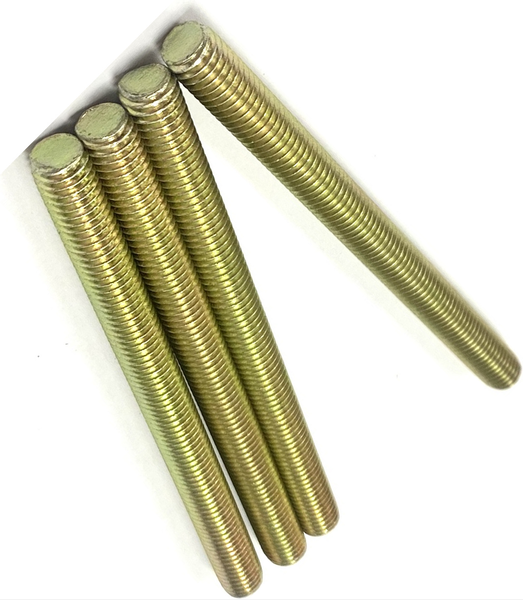 1 1/2" - 6 X 72" FULLY THREADED STRAIGHT ROD SAE J429 GR 8 ZINC TRIVALENT YELLOW