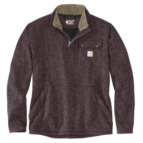 CARHARTT 106378 - Relaxed Fit Midweight Quarter-Zip Pocket Sweater Fleece - Dark Sepia