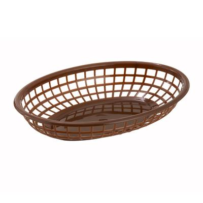 WINCO PFB-10B Oval Plastic Fast Food Basket, 9-1/2" X 5" X 2"
