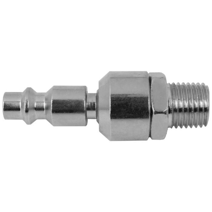 Industrial Steel Swivel Air Plug (1/4" Plug, 1/4" Male NPT) Bulk Packed