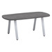 SIGAR7635N - 6 ft. Arena Conference Table w/Silver Metal VA Leg