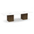 10' Classic Boat Shape Conference Table with Cube Base - White Top, Modern Walnut Base