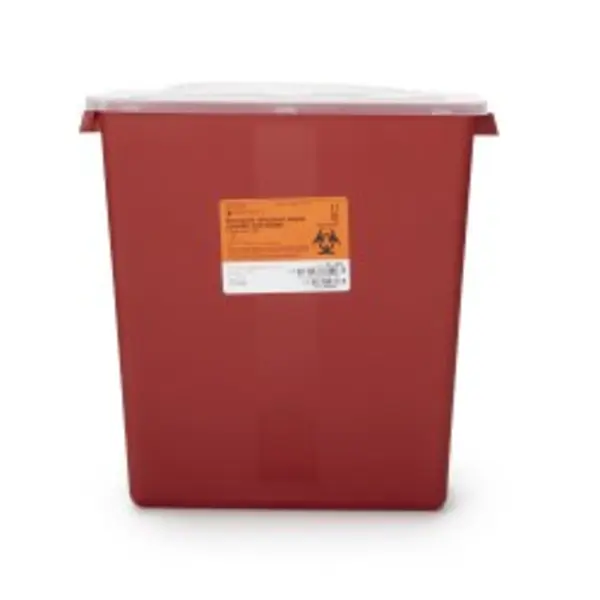 Sharps Container Mckession Red Base 13- 1/2H X 12-1/2W x 6D Horizonatl Entry 3 Gallon 101-8710