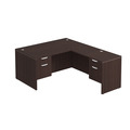 Classic L-Shape Desk 72" x 60" with 2 Box/File Pedestals - Espresso
