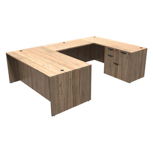 CLAUD1004 Executive U-Shape Typical 71" X 107" Desk- Aspen