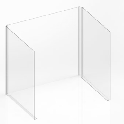Cal-Mil 22167-27 27"W x 15"D x 22"H Folding Desk Guard
