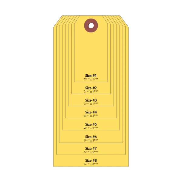 #8 Cardstock Tag - Yellow
