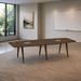 SIGBS4237N-WOOD - 10 ft. Boat Shape Signature Conference Table With Wood VA Legs