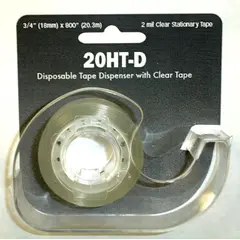 1/2" X 800" CLEAR TAPE ON DISPENSER, 24/PK 6PK/CA
