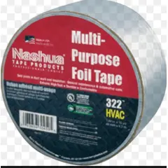 12" X 50 YARD 2 MIL ALUMINUM FOIL TAPE, 4 RLS/CS  *MOQ 196 ROLLS* 1532269, RUBBER ADHESIVE