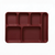 Tray, cranberry 6 compartment,