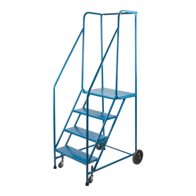 Rolling Step Ladder - Spring Loaded - 4 Step - 300 lb Capacity