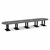 18' Classic Racetrack Conference Table with Palmer Base - Newport Gray Top, Black Base