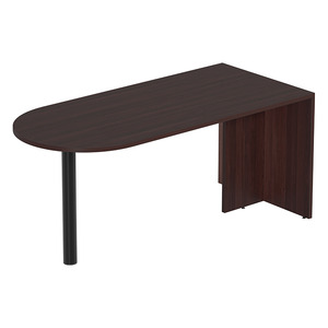 PL131 BULLET DESK w/POST - Mahogany & Black