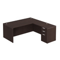 Classic L-Shape Desk 72" x 71" with Box/Box/File Pedestal - Espresso