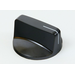 Knob-Blk W/1/4 Brass  Insert