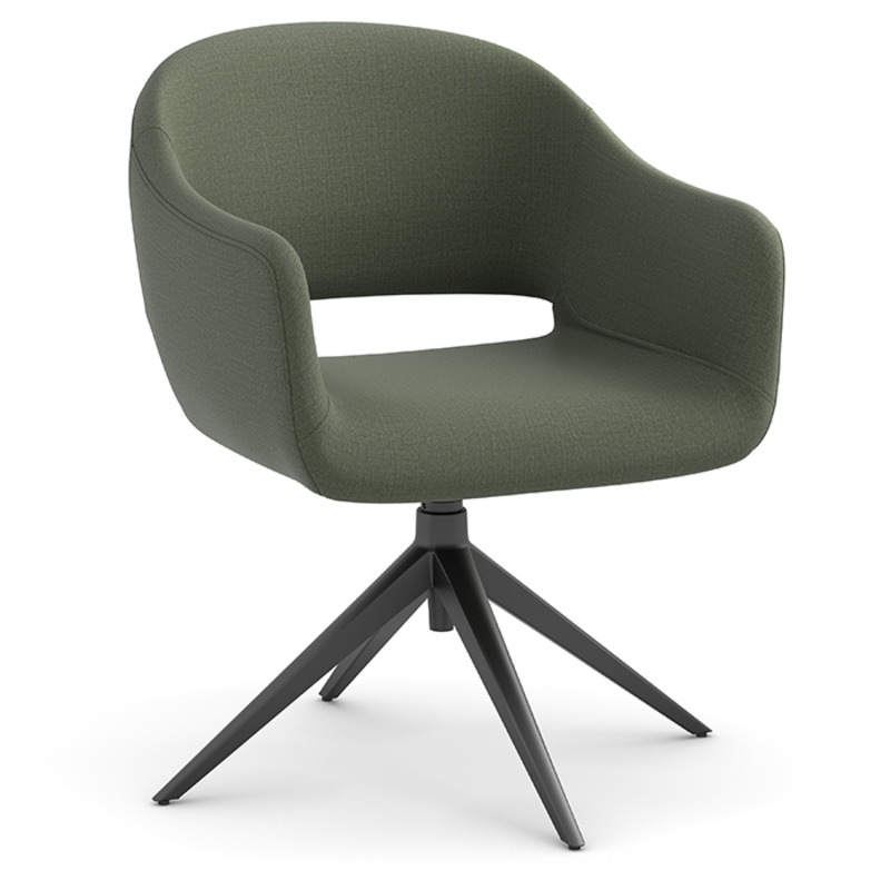 CHK68068GRN0707 - SARON GUEST CHAIR - Green with Memory Spider Base
