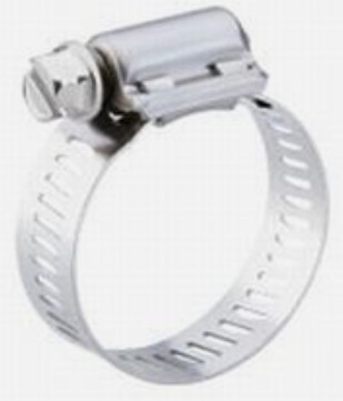 BREEZE 64024 -REF- SAE 24 2" MAX 1 1/16" MIN X 1/2" W HOSE CLAMP WORM GEAR TYPE F 300 STAINLESS STEEL BAND W/ 410 STAINLESS STEEL SCREW PLAIN