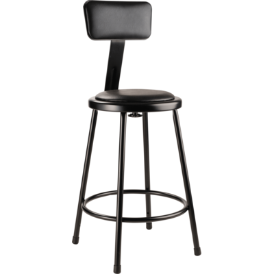 NPS 6424B-10 NPS® 24" Heavy Duty Vinyl Padded Steel Stool with B