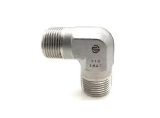 90 deg Elbow, 1/2 in MNPT x 1/2 in MNPT, Stainless Steel