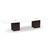 12' Classic Boat Shape Conference Table with Cube Base - White Top, Espresso Base