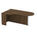 PL133L 71" BULLET DESK W/CORNER EXTENSION- LEFT- Modern Walnut