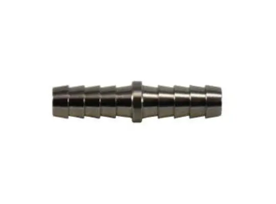 S Straight Splicer, 1/2 in Hose Barbed x 1/2 in Hose Barbed, Stainless Steel