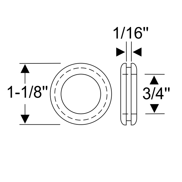 Steele Rubber Products 11/8" MultiPurpose Grommet Grommets