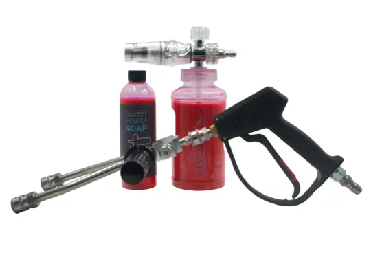 HydroJet Clear Foam Cannon, Hi/Low Switch Valve Toro Twin Lances, SS QC's, and Soap