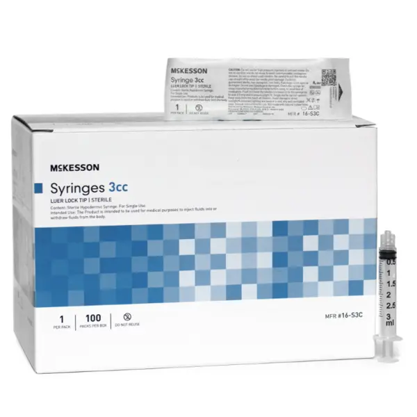 Syringe LL 3cc 100/bx 16-S3C