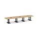 PALBS4192N - 16 ft. Classic Boat Shape Conference Table with Black Palmer Base
