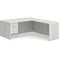Classic L-Shape Desk 83" X 71" with Box/File Pedestal - Silver Birch